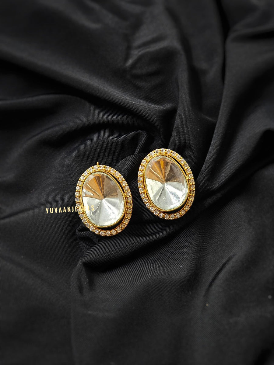 Abha Polki Studs