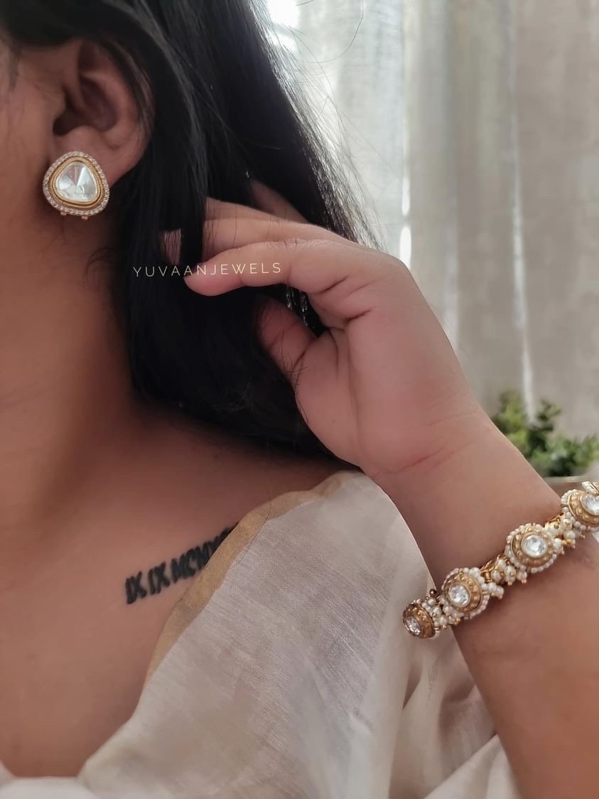 Dehlia Polki Studs