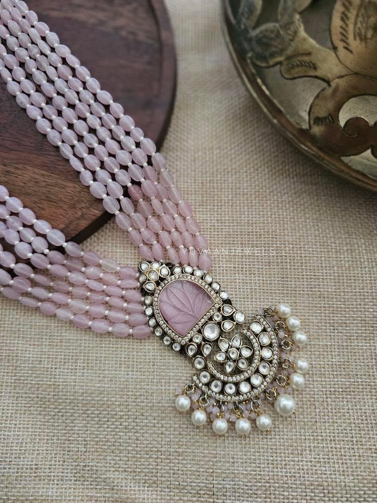 Aliya Long Polki Necklace