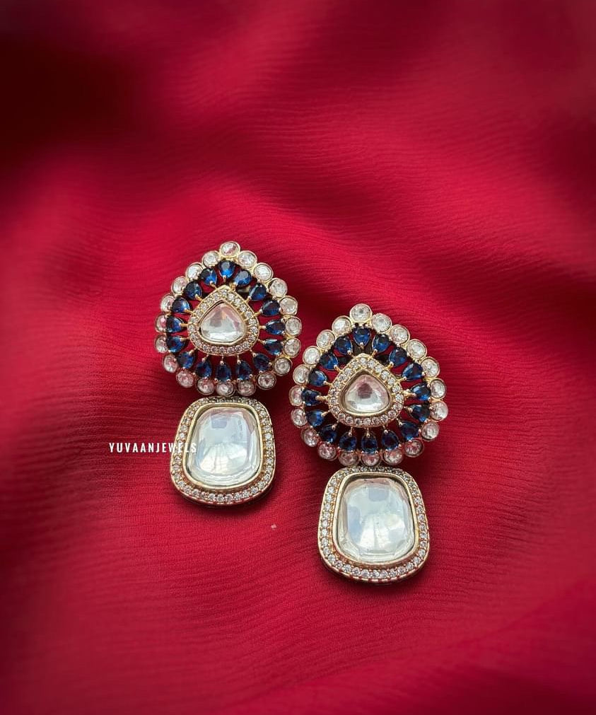 Niharika Polki drop earrings