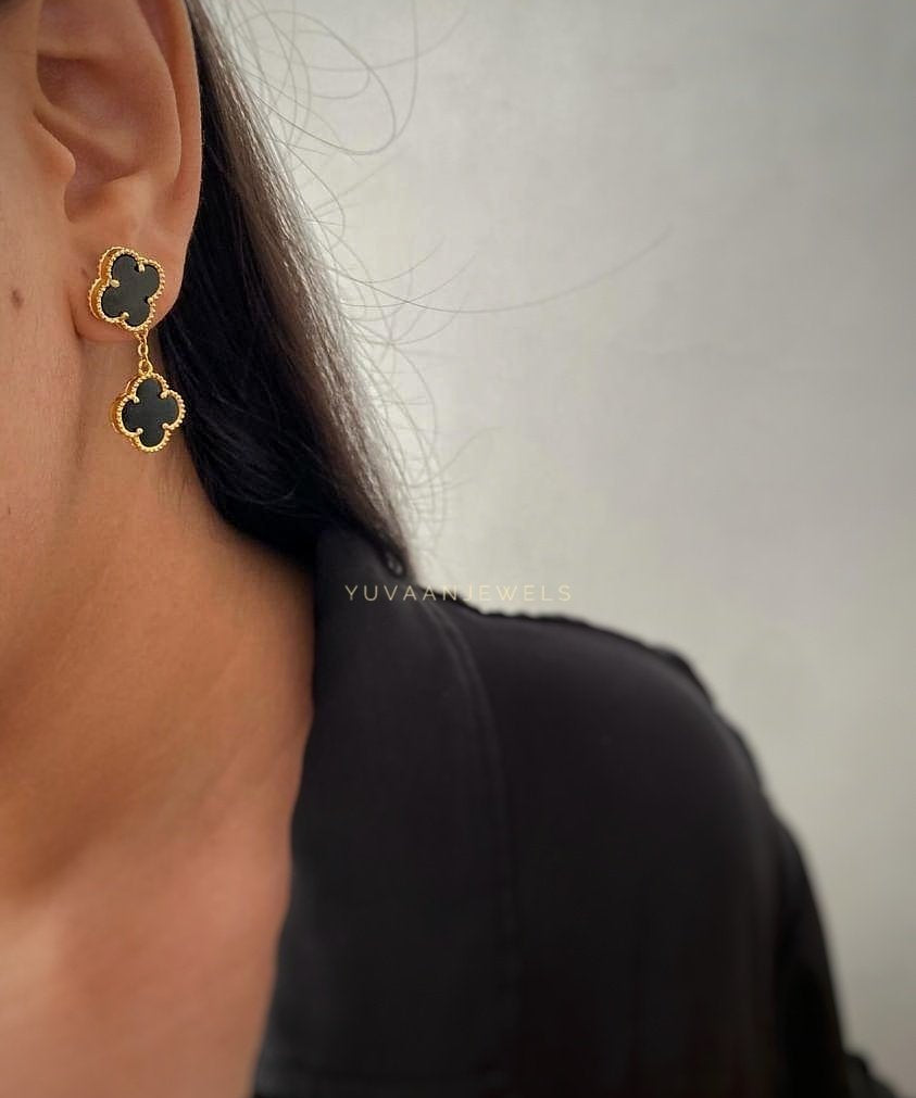 Orchid hanging earrings