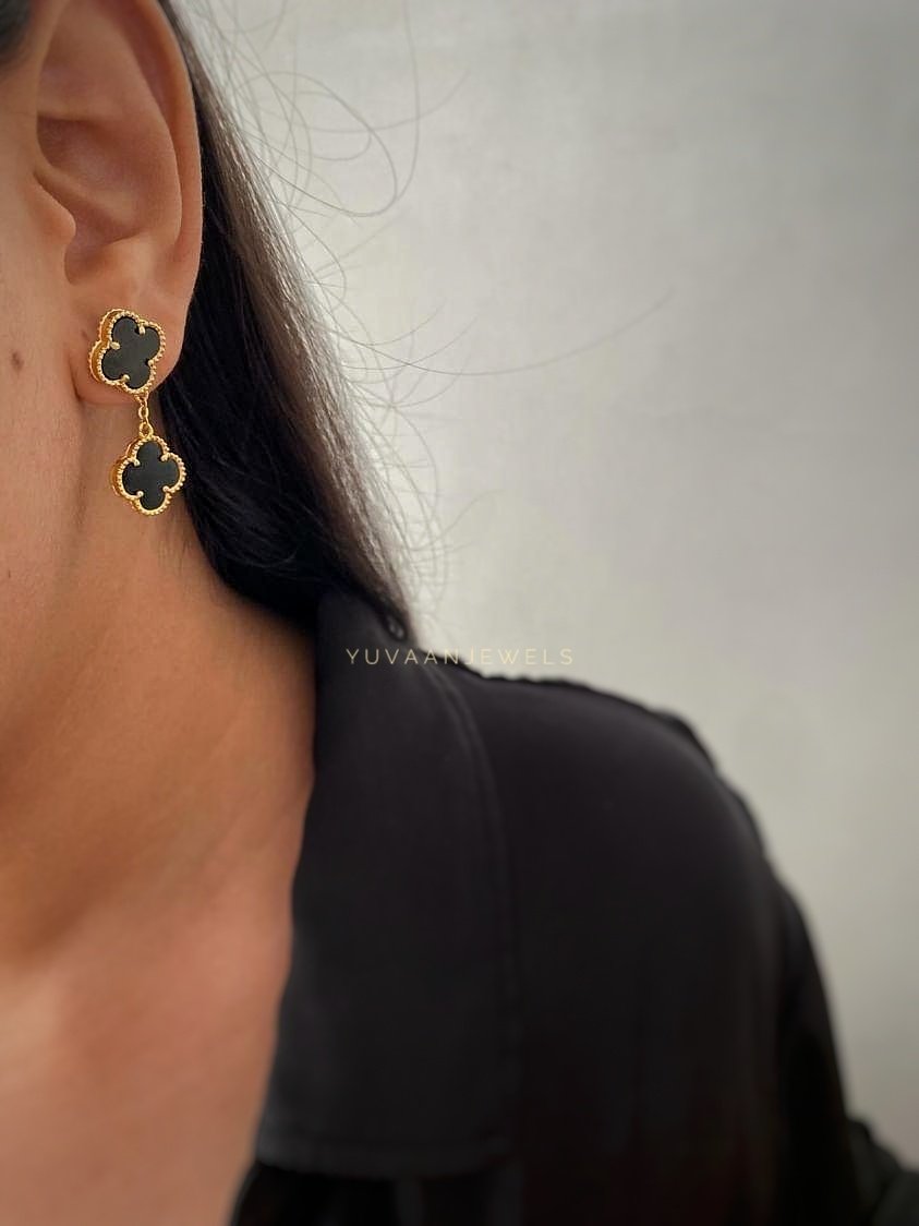 Orchid hanging earrings