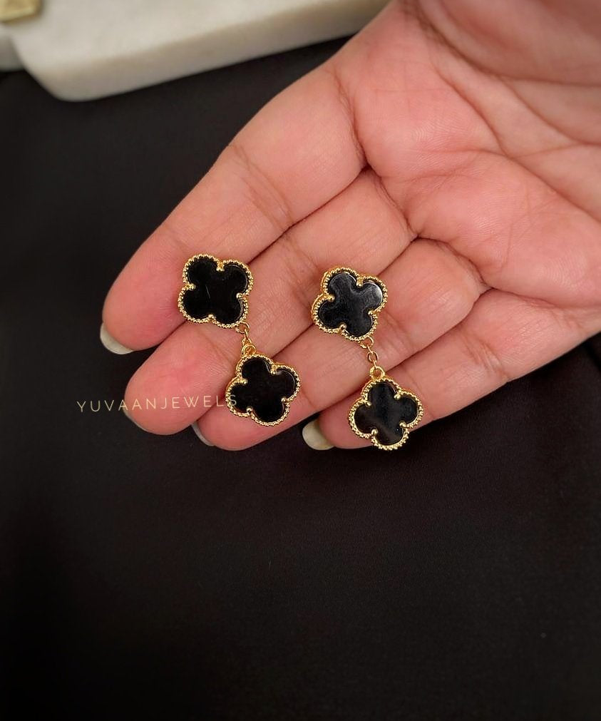 Orchid hanging earrings