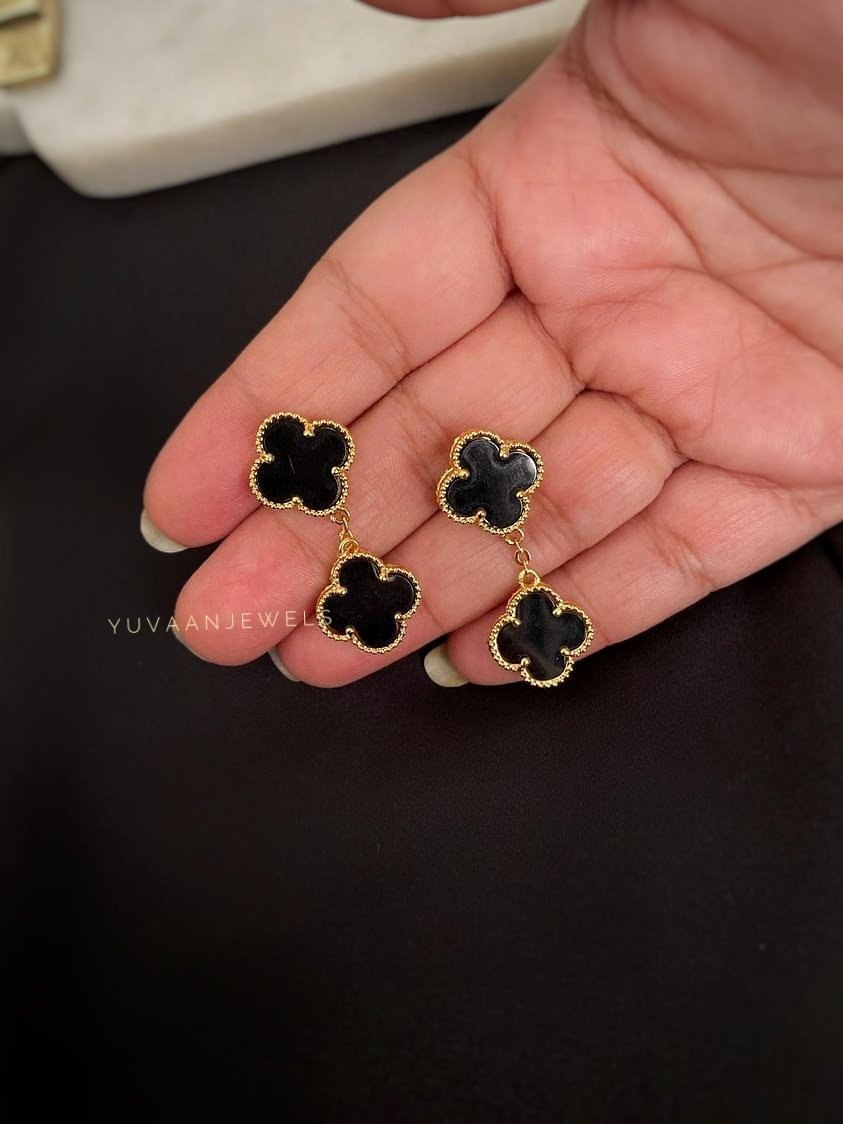 Orchid hanging earrings
