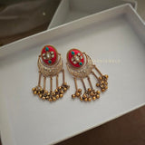 Swati raw stone chaandbali