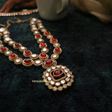 Madhushree quartz and polki necklace