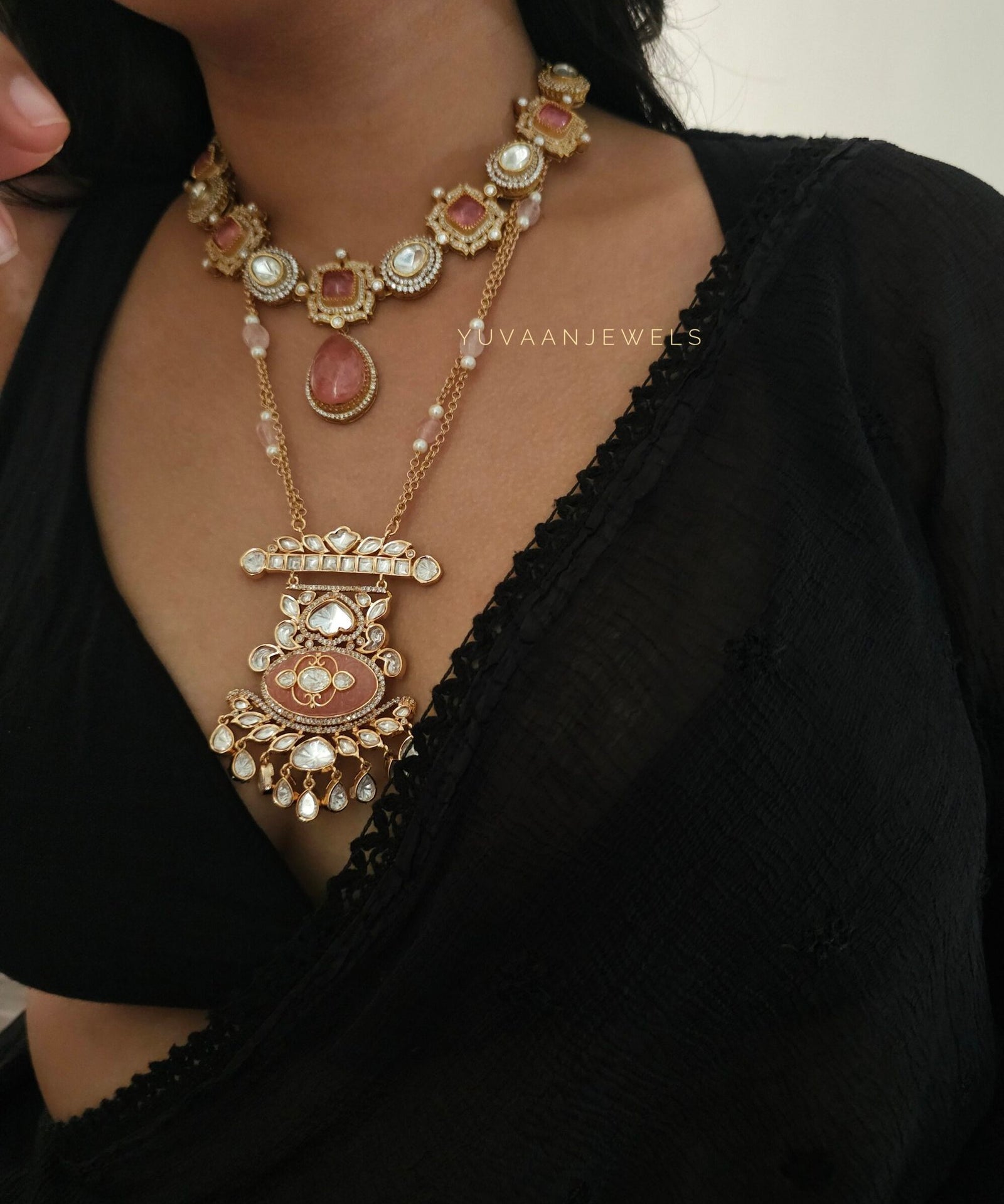 Elanor polki long necklace
