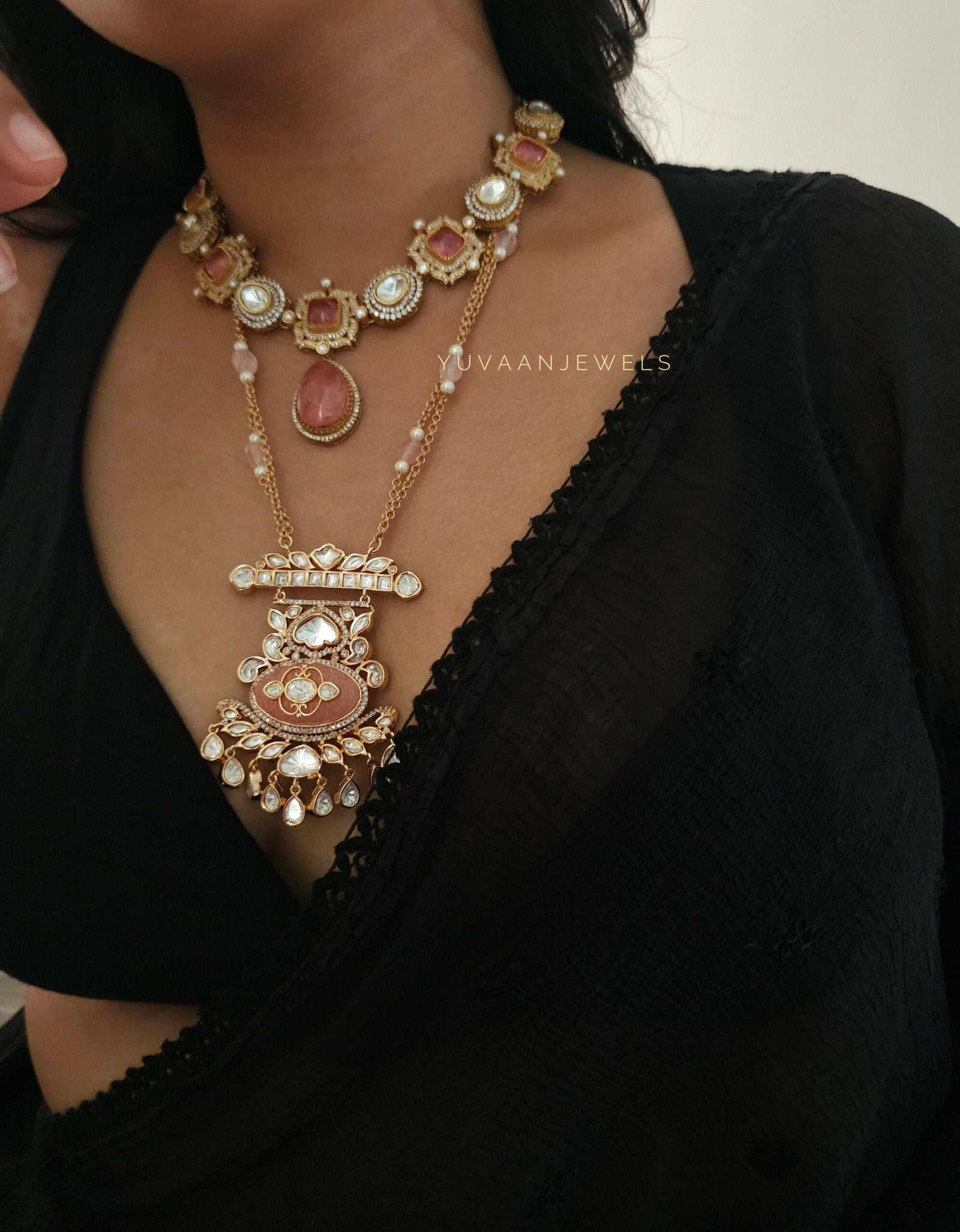 Elanor polki long necklace