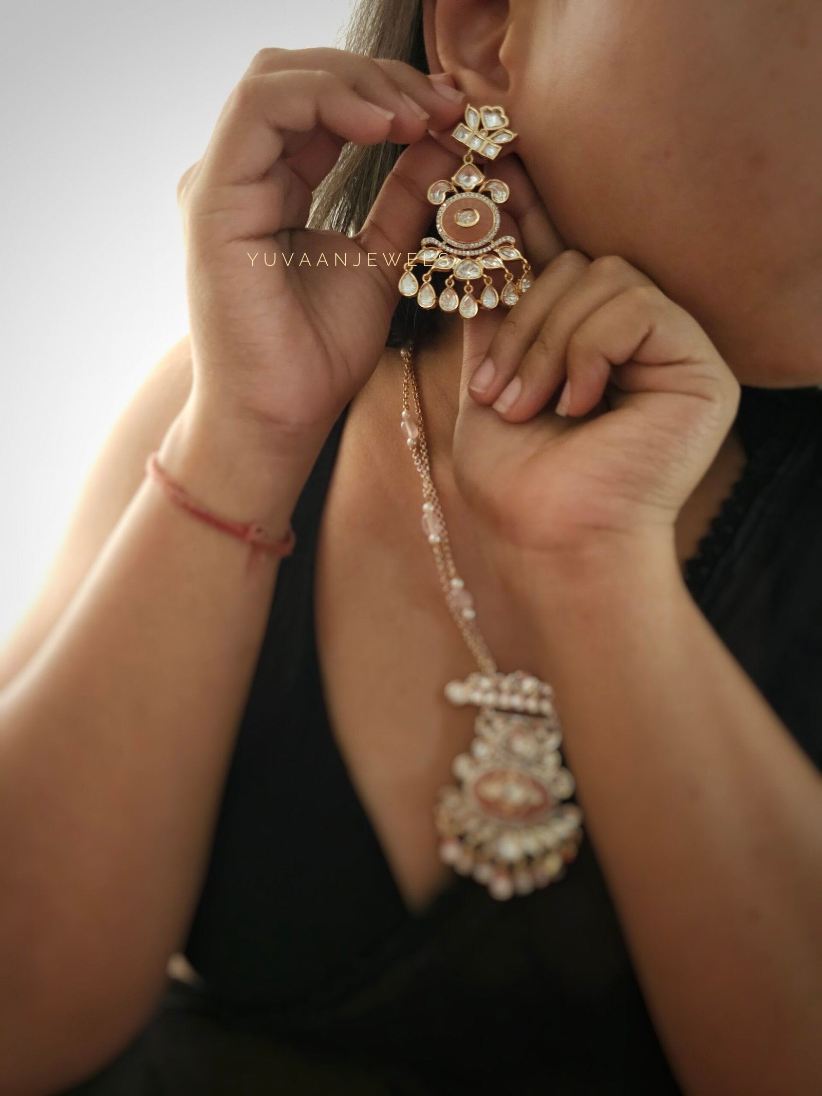 Elanor polki long necklace