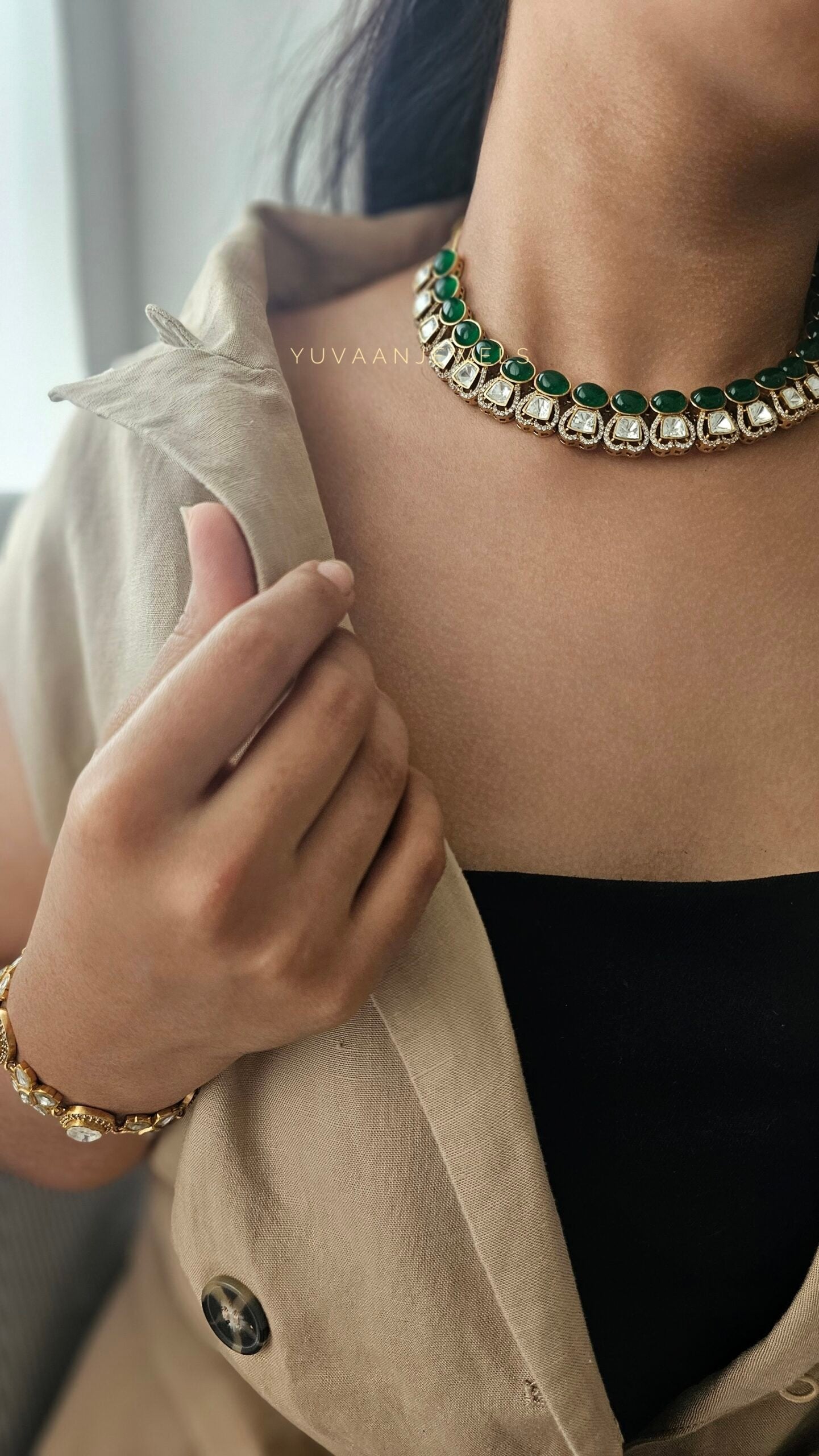 Wren polki necklace