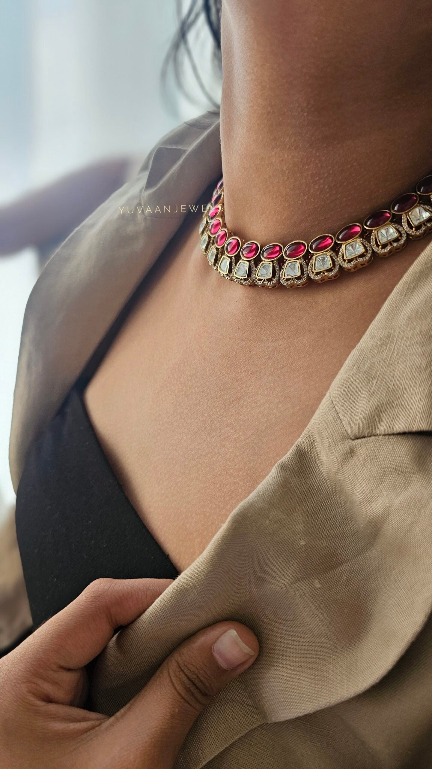 Wren polki necklace