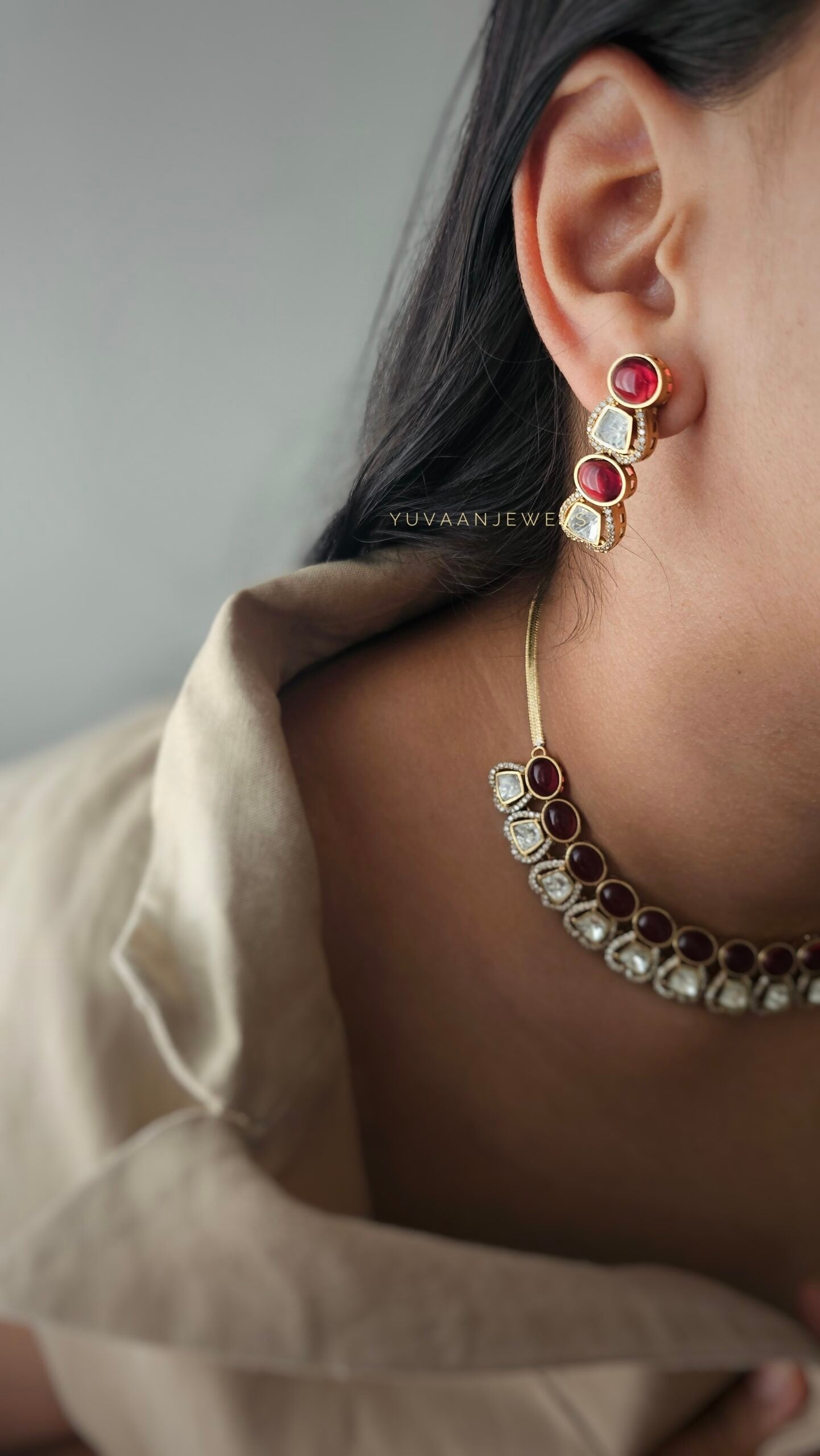 Wren polki necklace