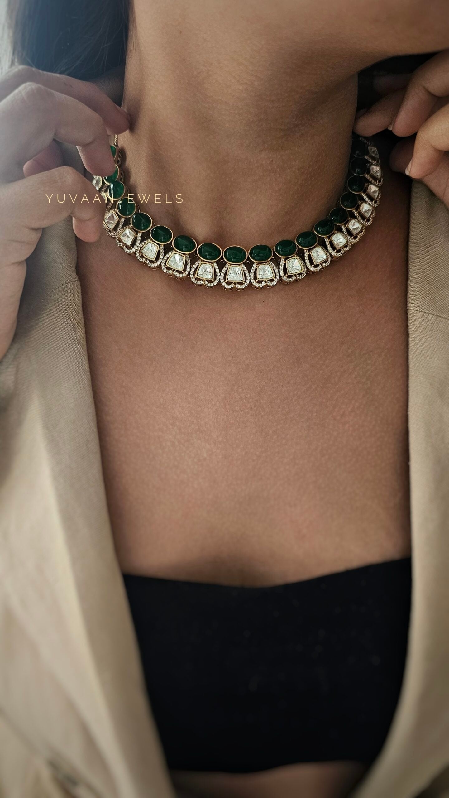 Wren polki necklace