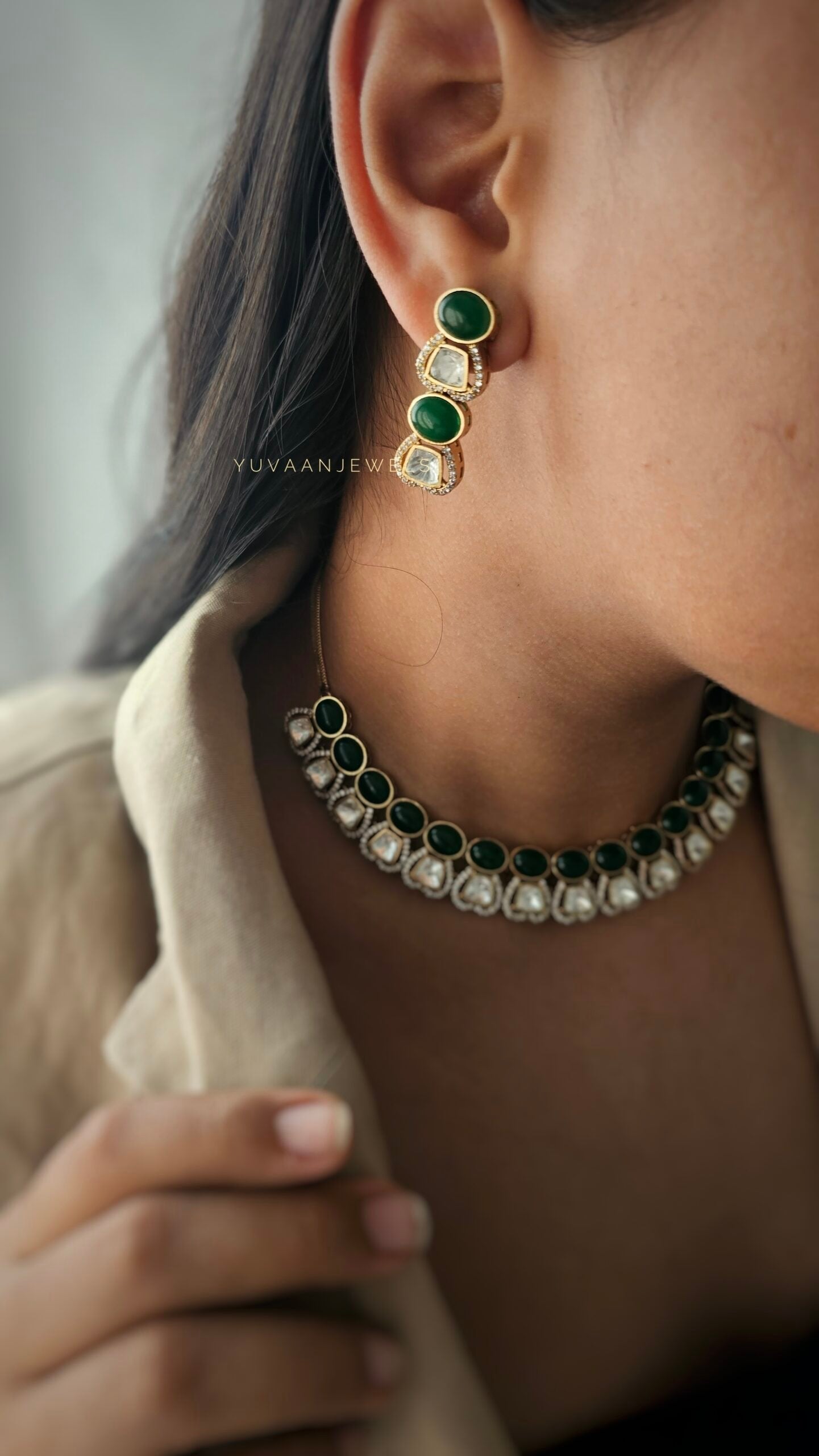 Wren polki necklace