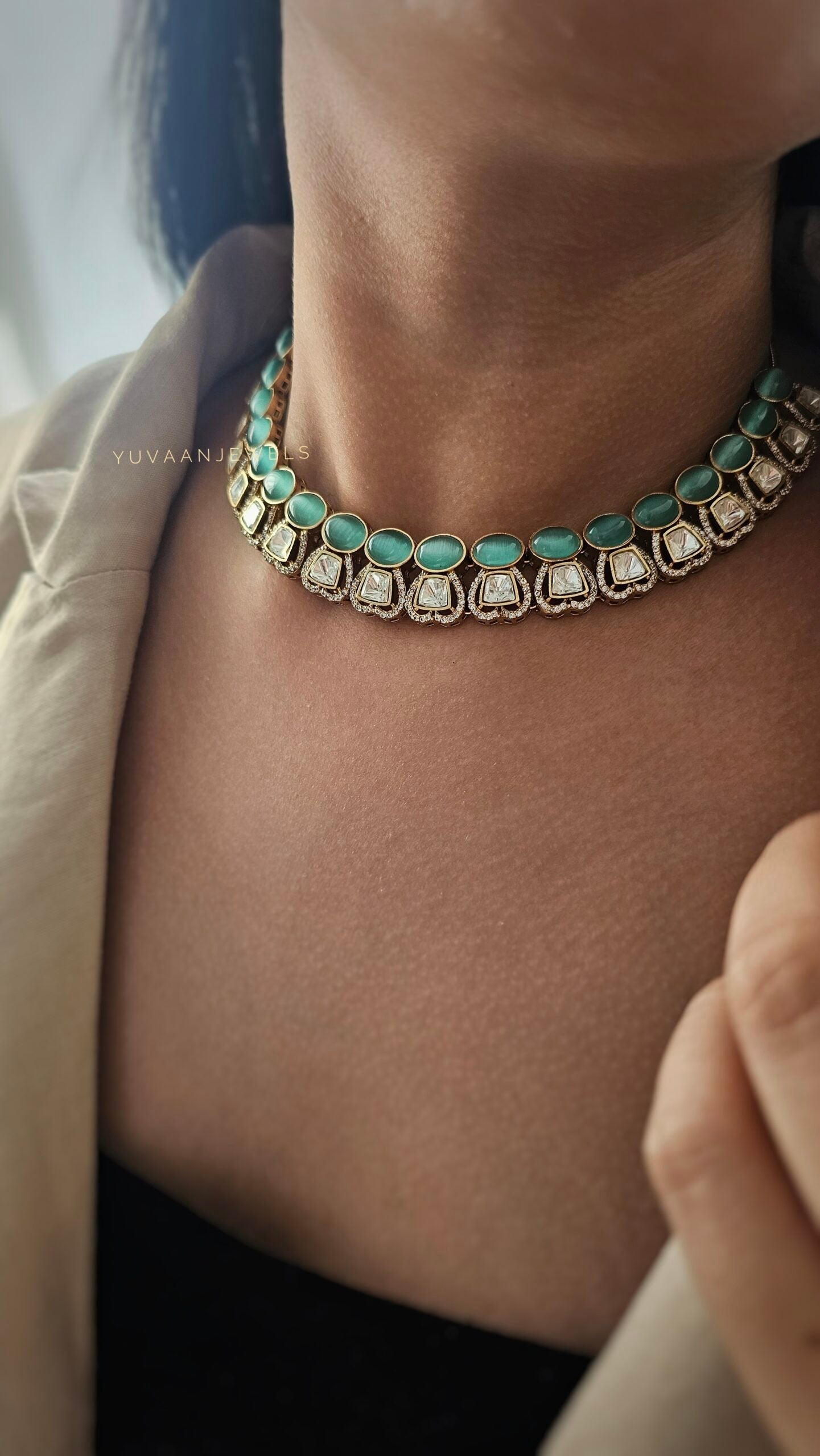 Wren polki necklace