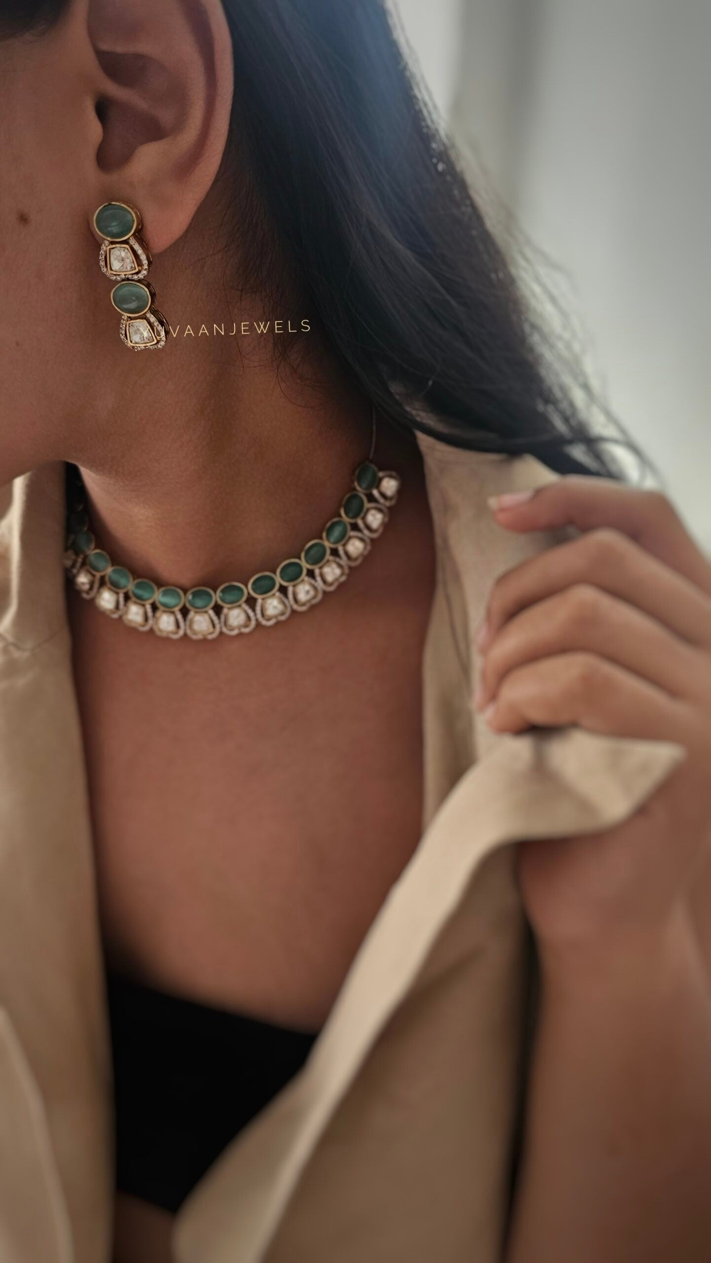 Wren polki necklace