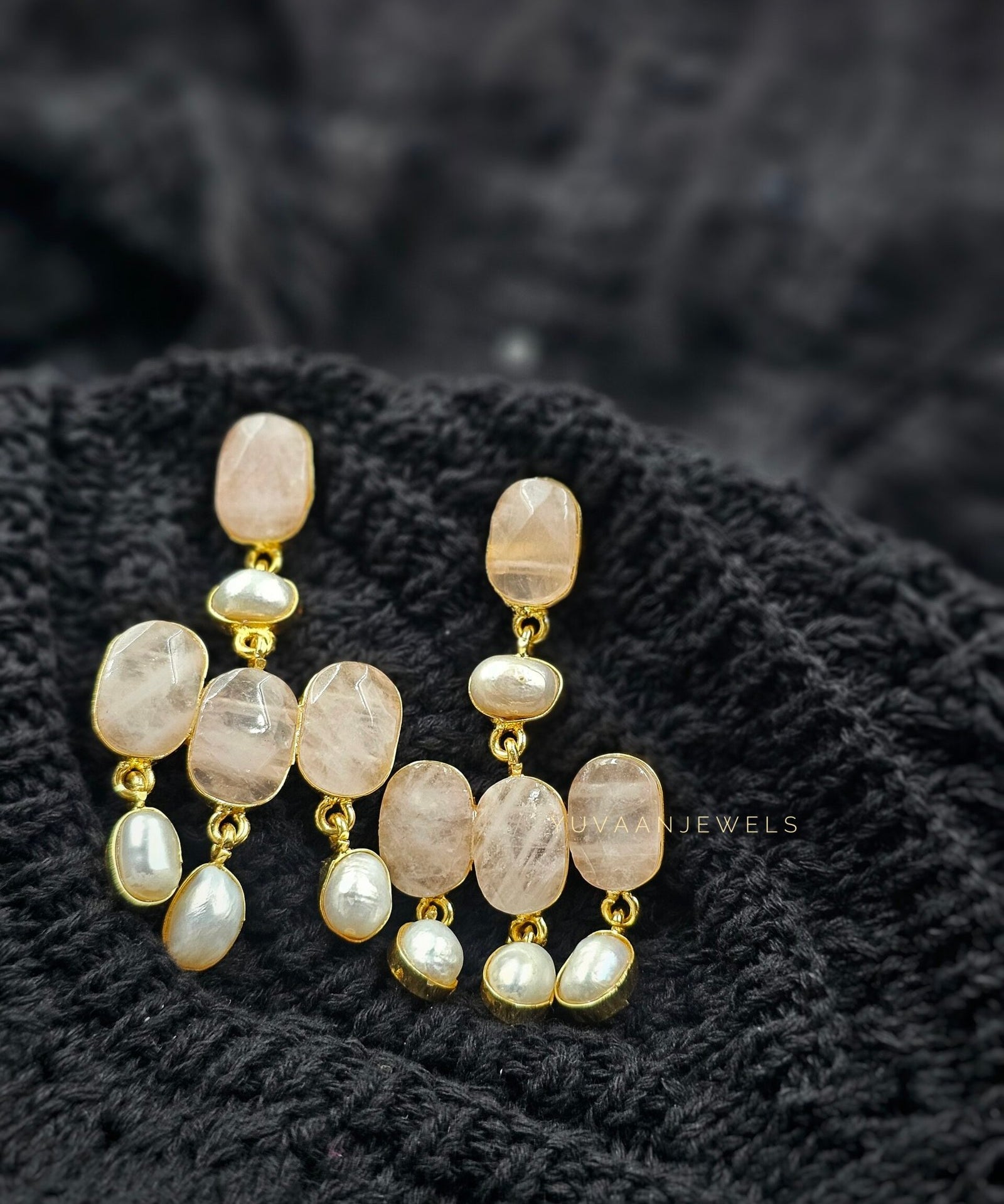 Madhu semi precious baroque earrings