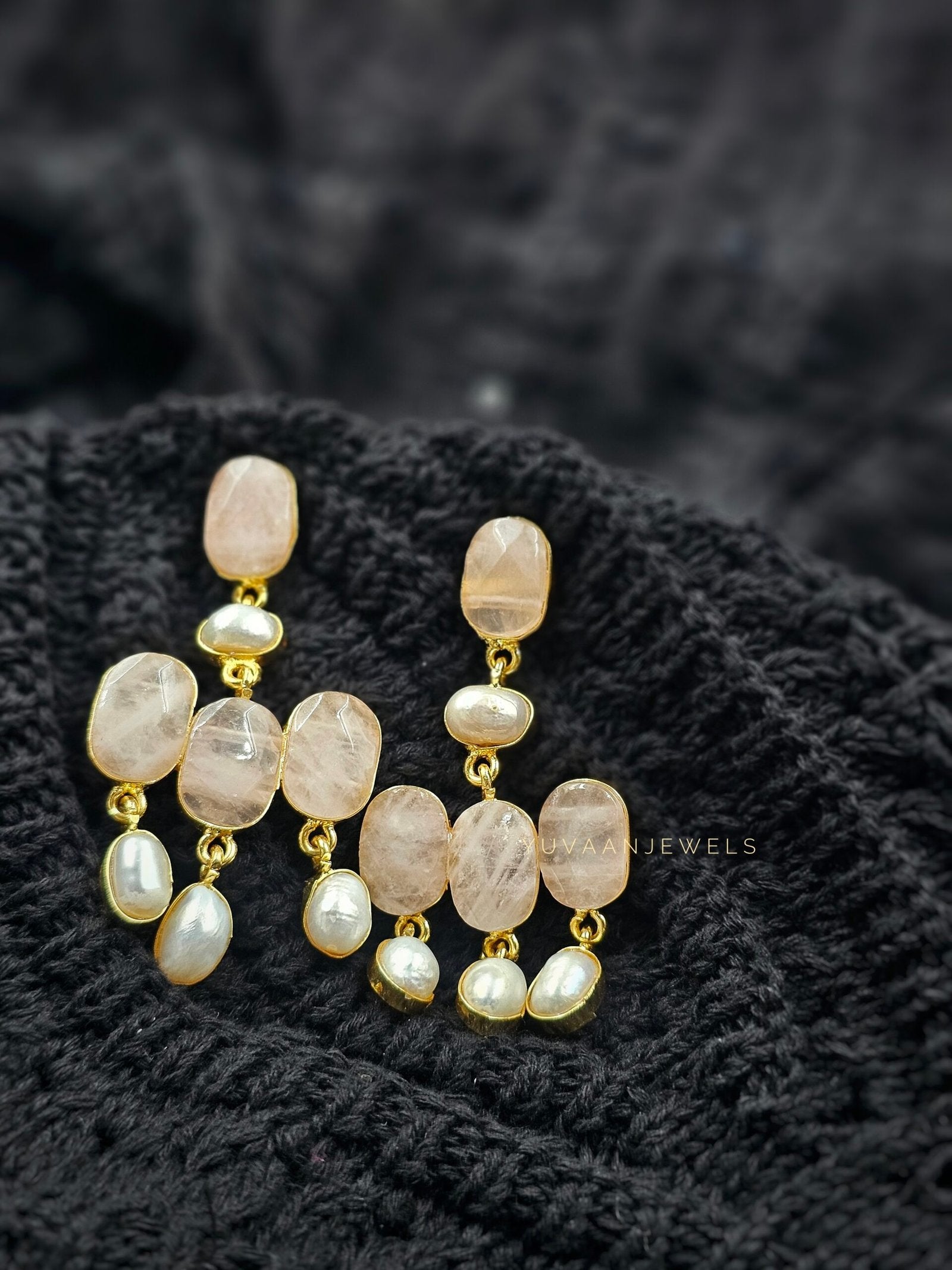 Madhu semi precious baroque earrings