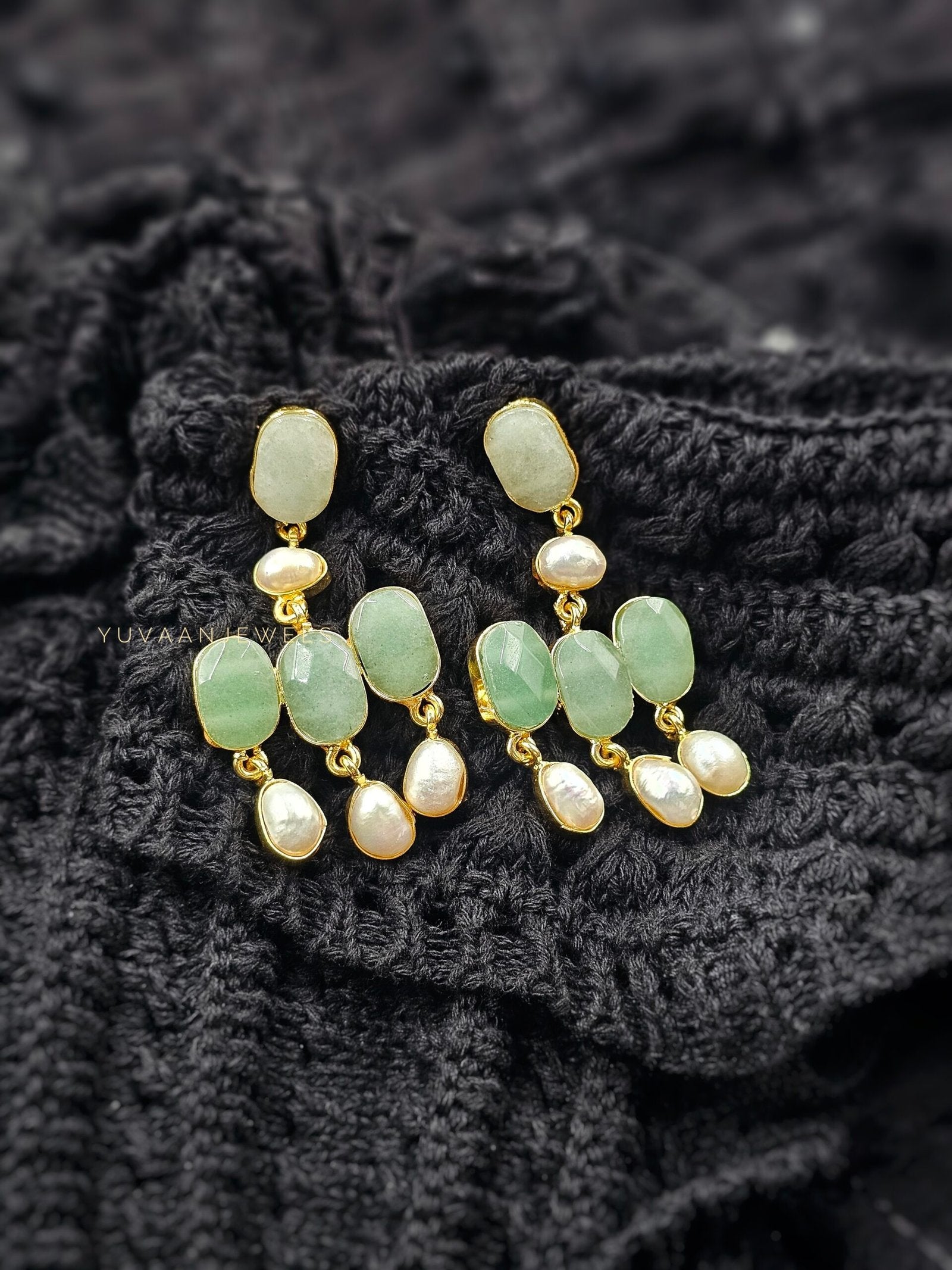 Madhu semi precious baroque earrings