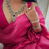 Gauhar Contemporary polki necklace