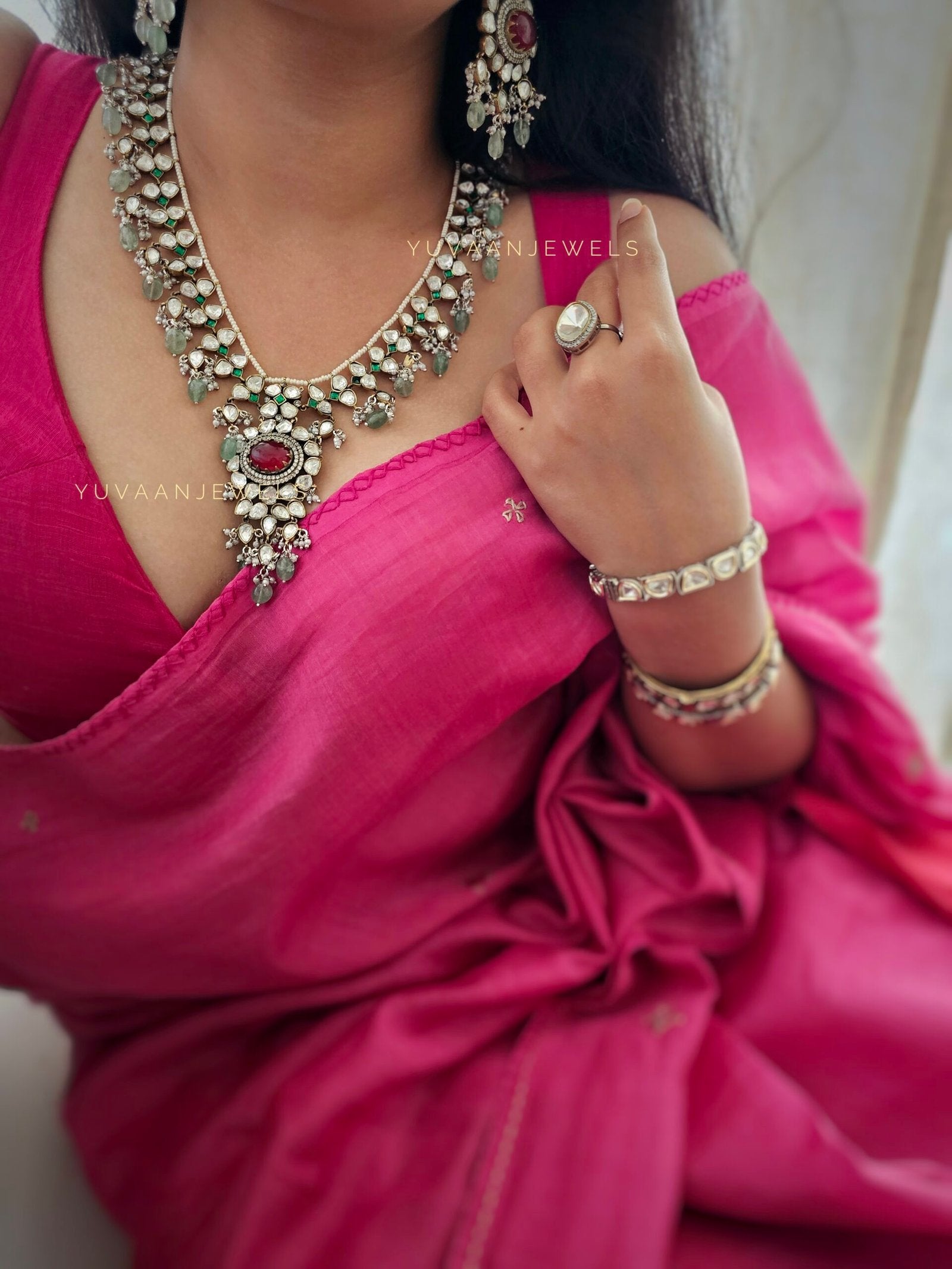 Gauhar Contemporary polki necklace