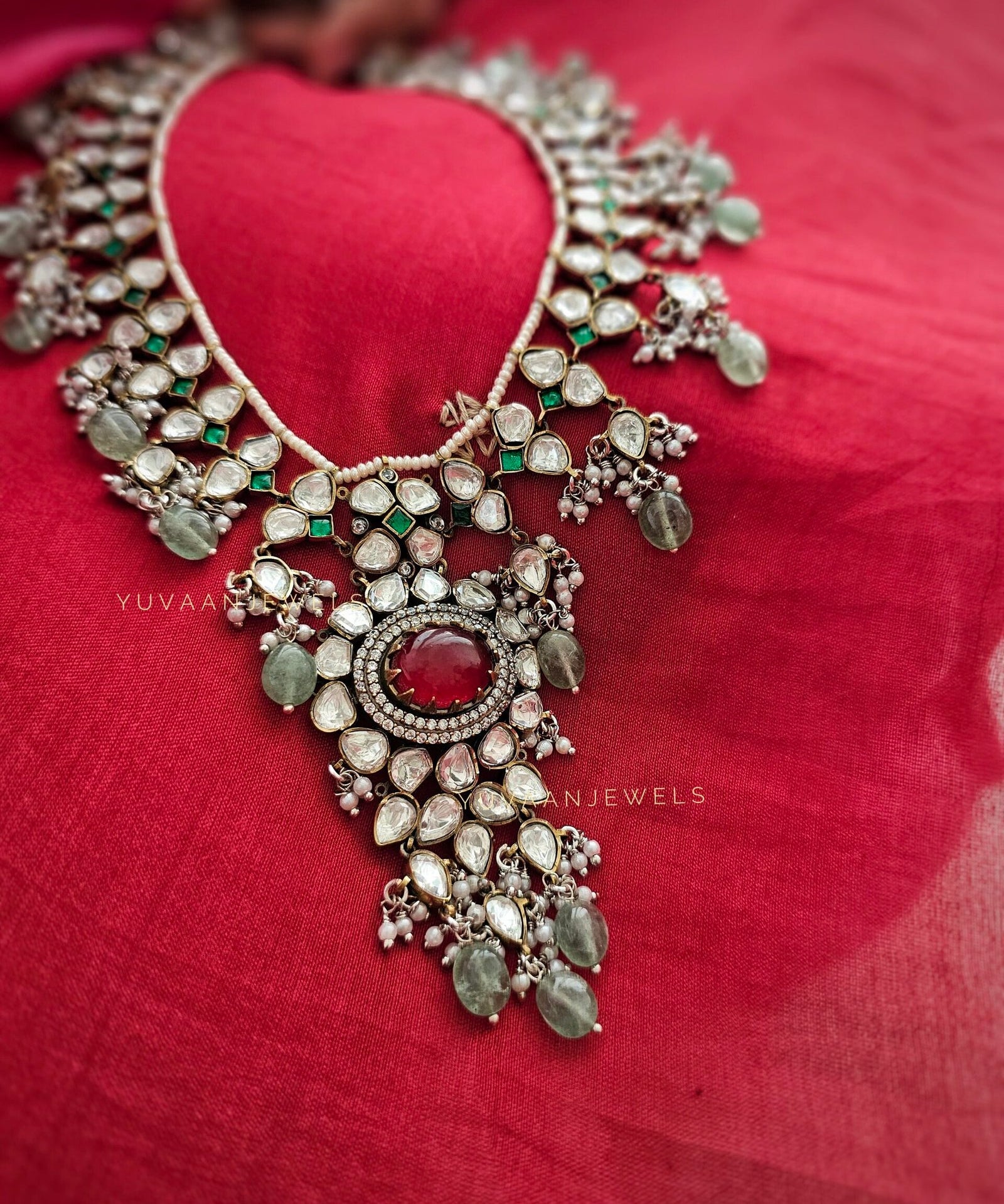 Gauhar Contemporary polki necklace