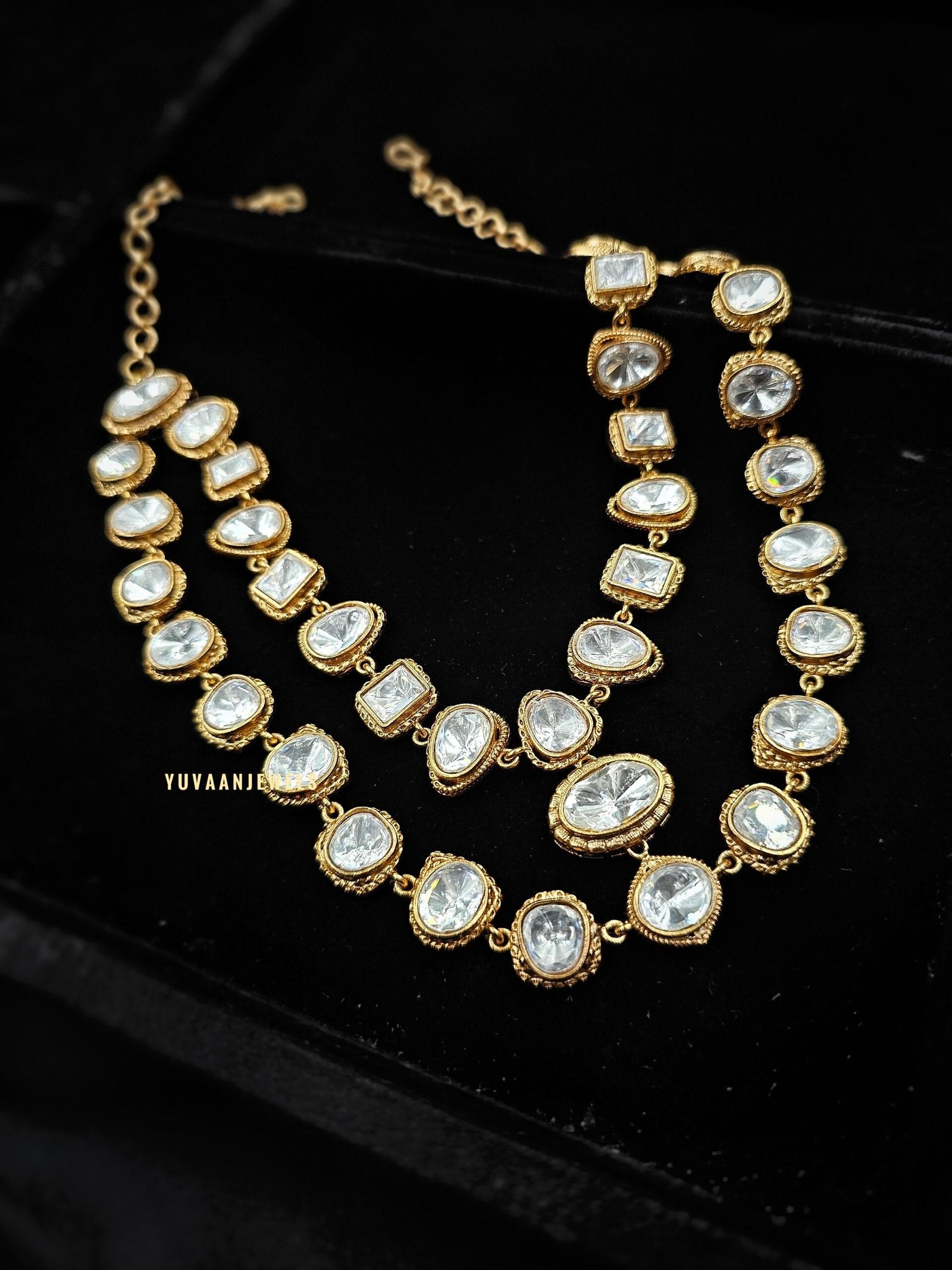 Jharna polki necklace