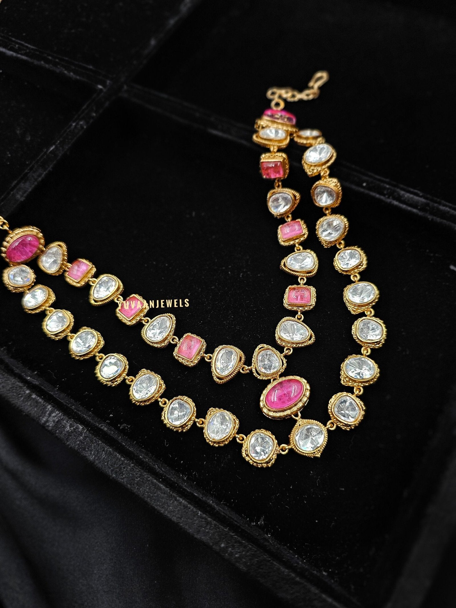 Jharna polki necklace