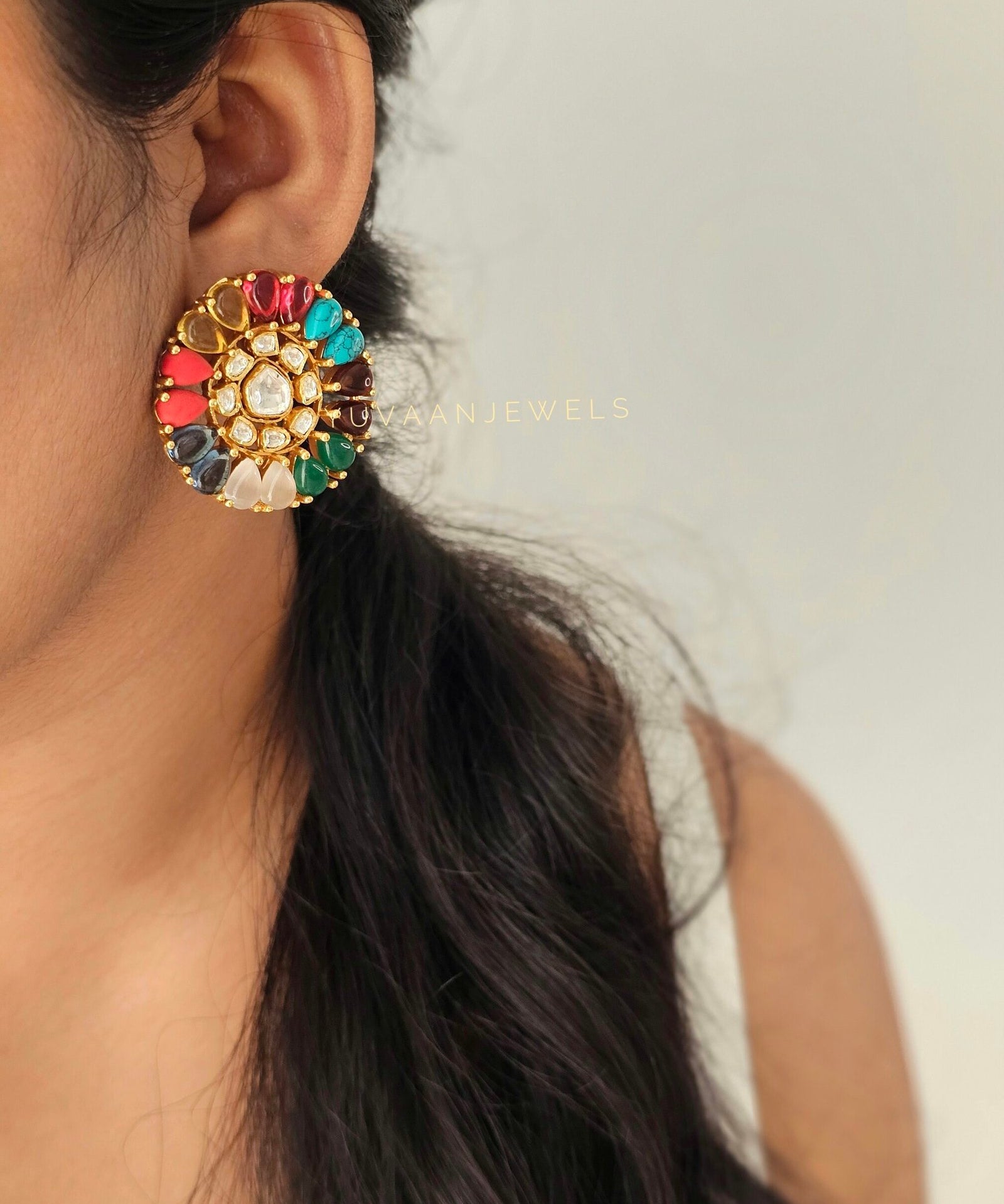 Rangat polki studs