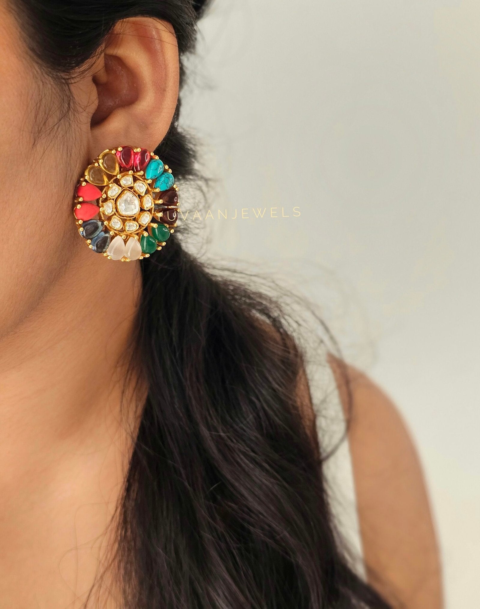 Rangat polki studs
