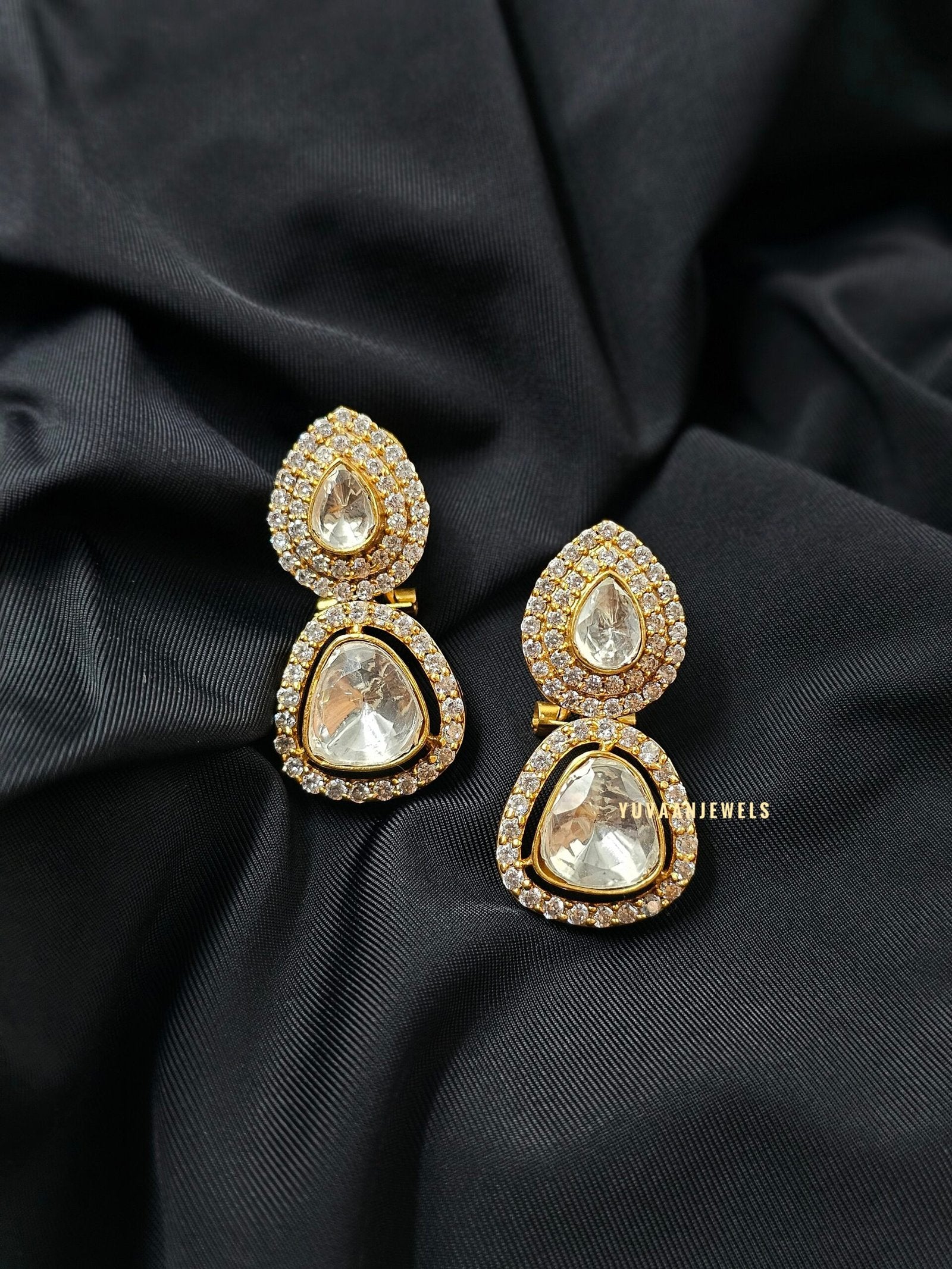 Malti polki drop earings