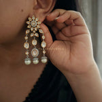 Gulmohar polki earings