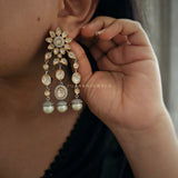 Gulmohar polki earings
