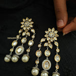 Gulmohar polki earings