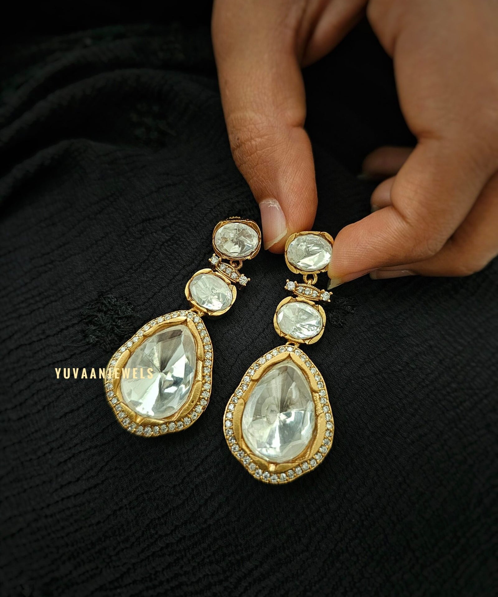 Anam uncut polki earings