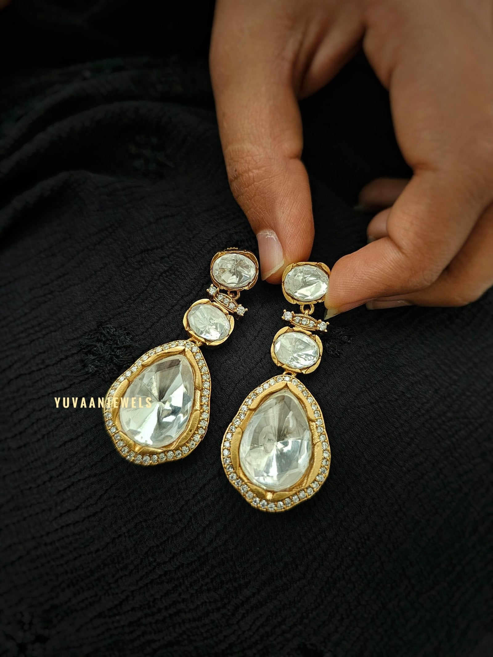 Anam uncut polki earings