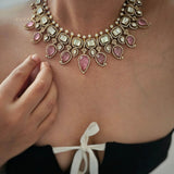 Maahika Quartz and Polki necklace