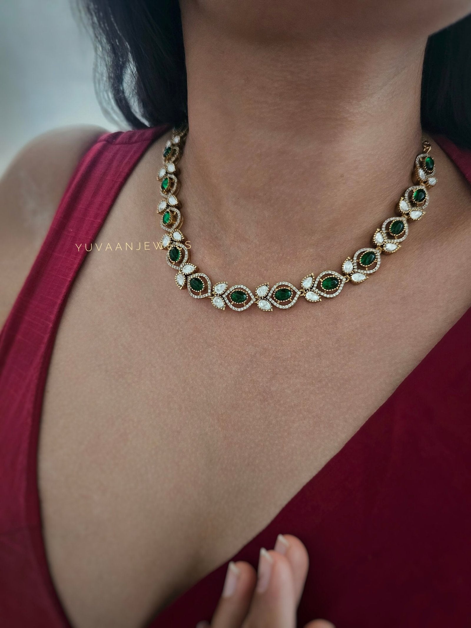 Farida semi precious quartz necklace