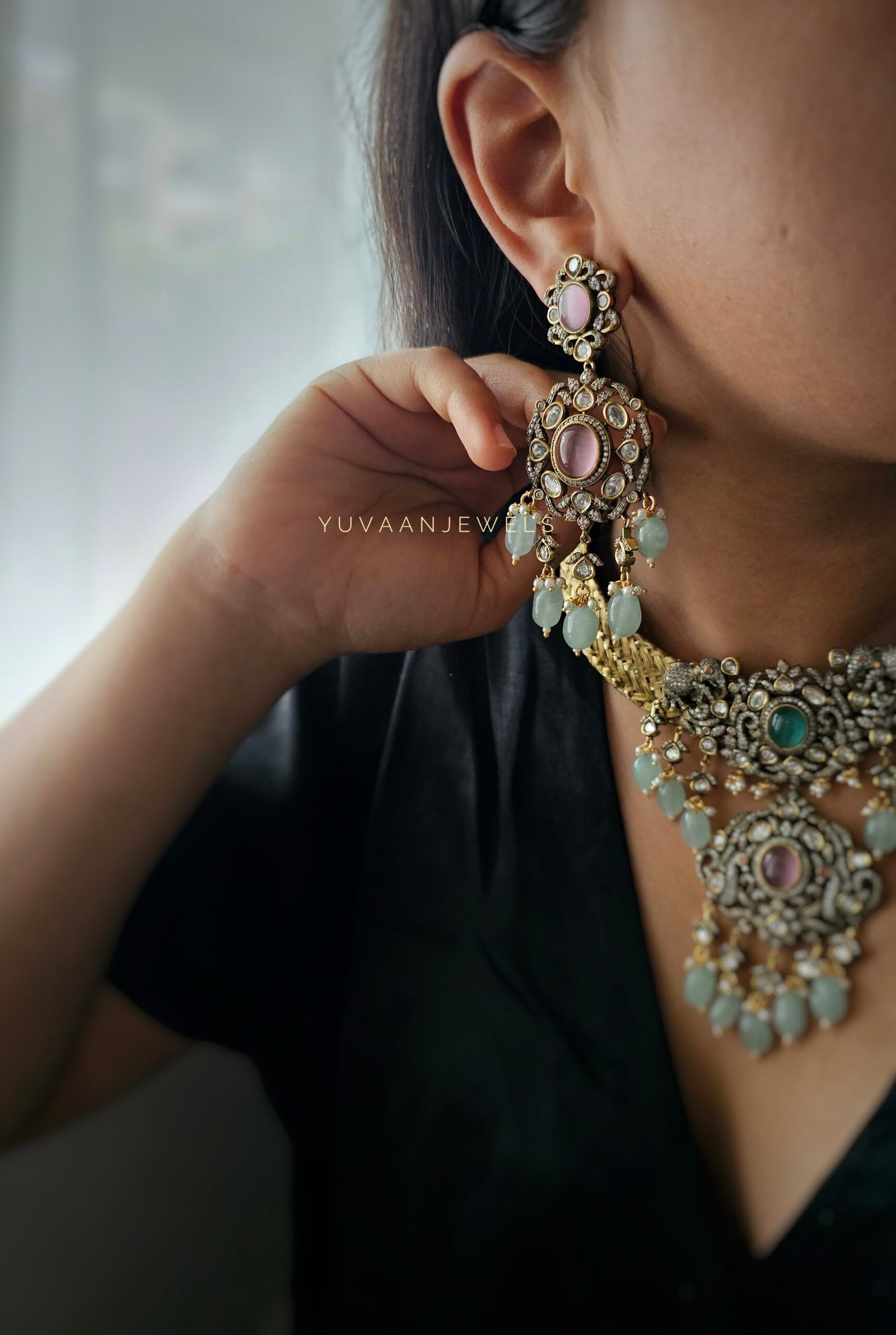 Mannara Quartz and polki hasli