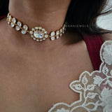 Lata polki choker with earrings