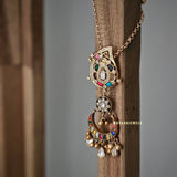 Pashmina Long polki necklace