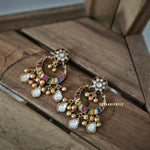 Pashmina Long polki necklace