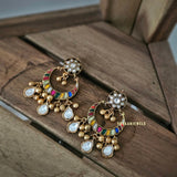 Pashmina Long polki necklace