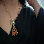 Pashmina Long polki necklace
