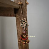 Pashmina Long polki necklace