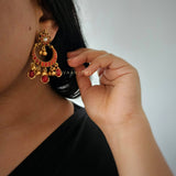 Pashmina Long polki necklace