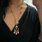 Pashmina Long polki necklace