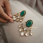 Roshni semi-precious stone & polki earings