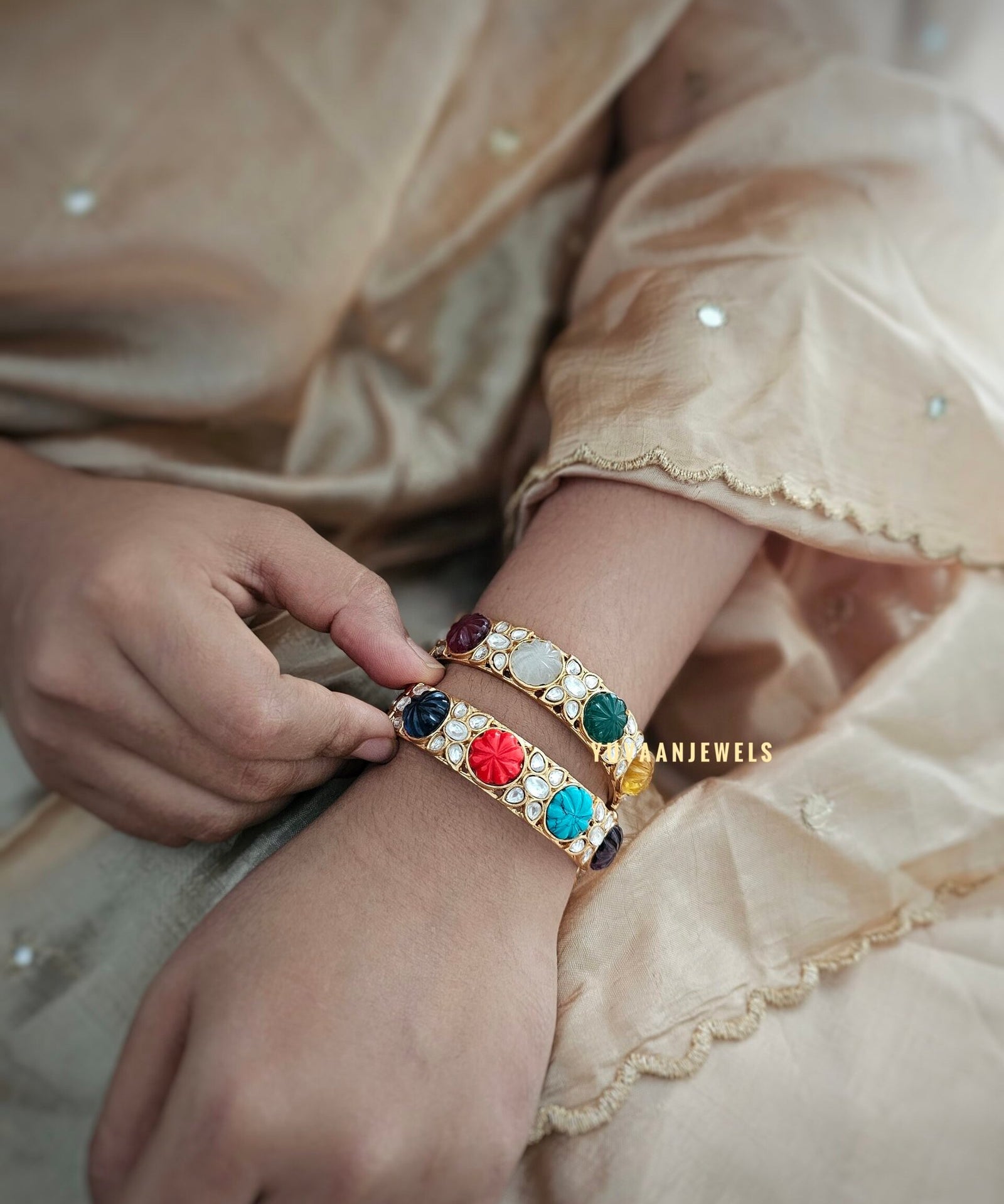 Kalki polki openable bangle