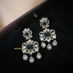 Palak Quartz stone & polki earings